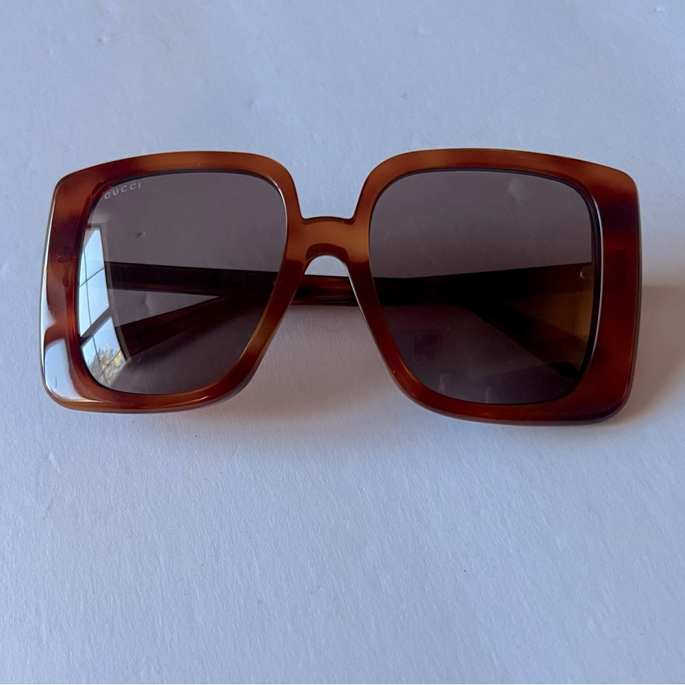 GUCCI GG1314S 002 WOMENS SUNGLASSES OVERSIZED TORTOISE NWOT